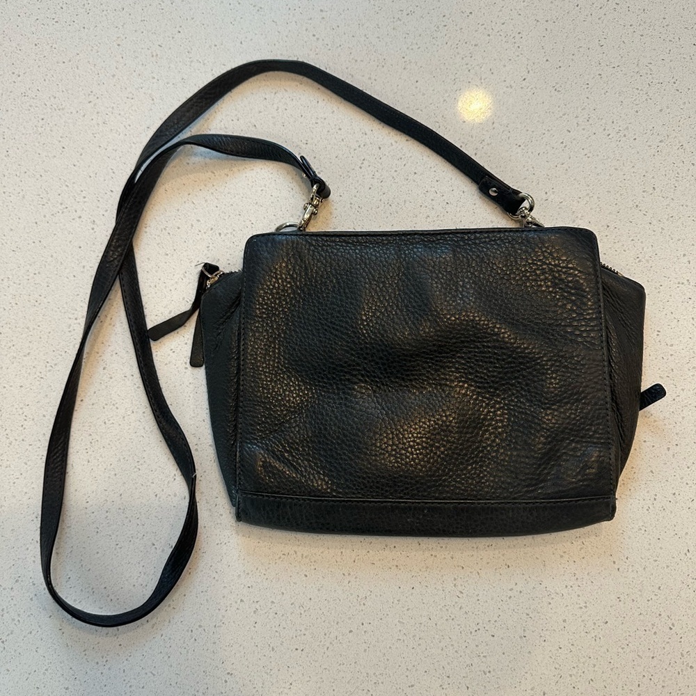 Kate Spade Baxter Street Sevilla Leather Crossbody Purse, Asphalt/Black - Picture 7 of 12